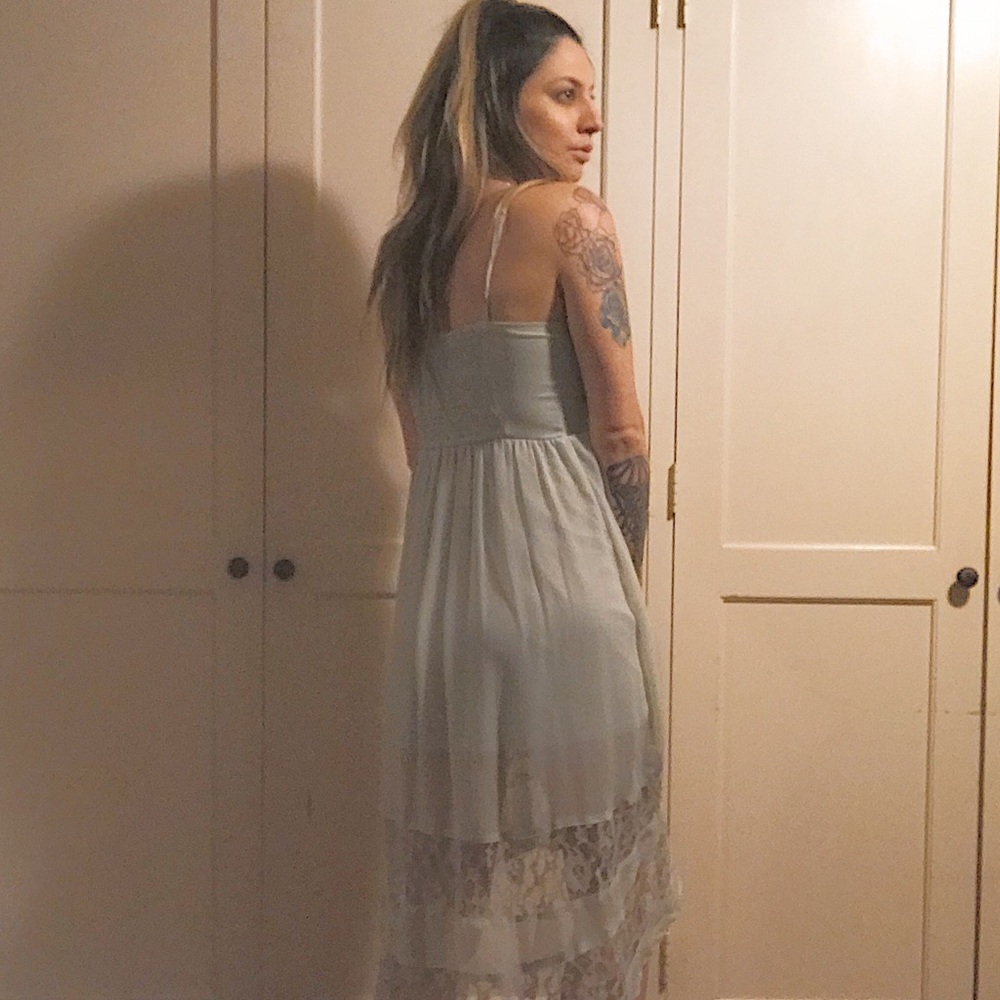 Band of Gypsies Sage Green High Low Dress